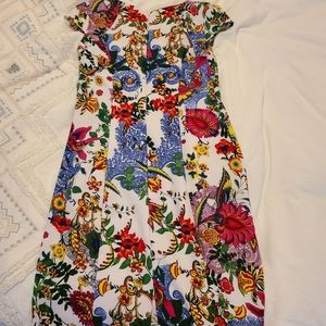 White floral cocktail dress, Jessica brand, size 0